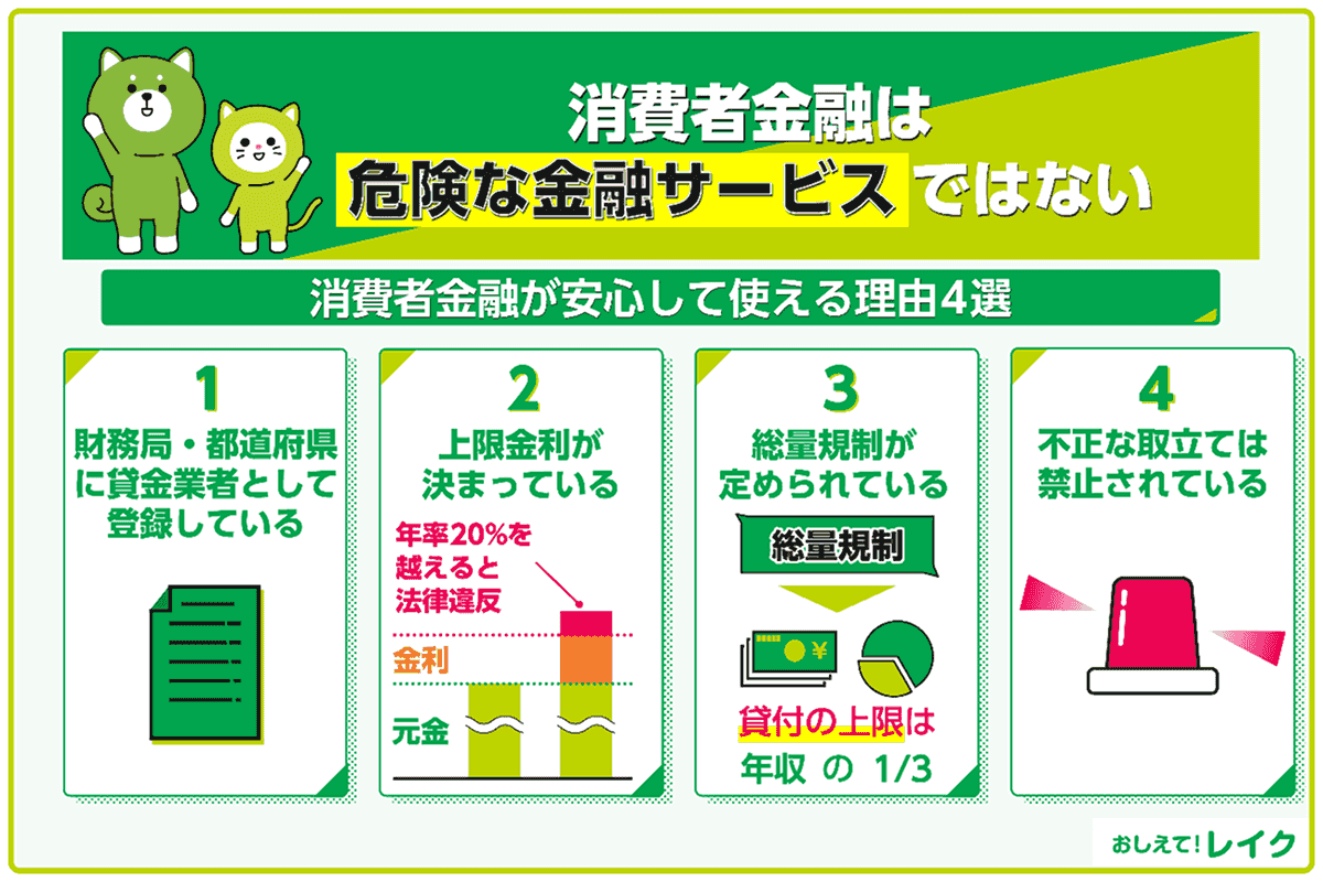 消費者金融は危険な金融サービスではない
