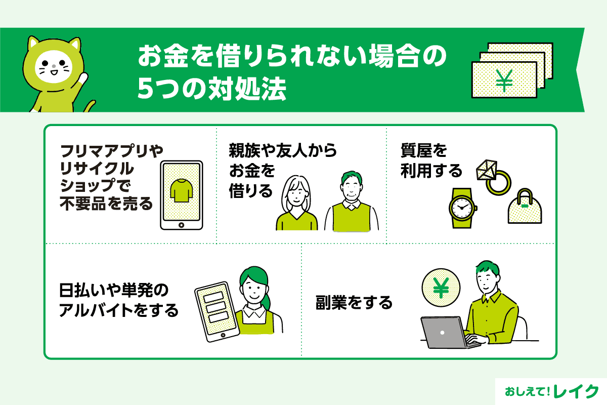 お金を借りられない場合の5つの対処法