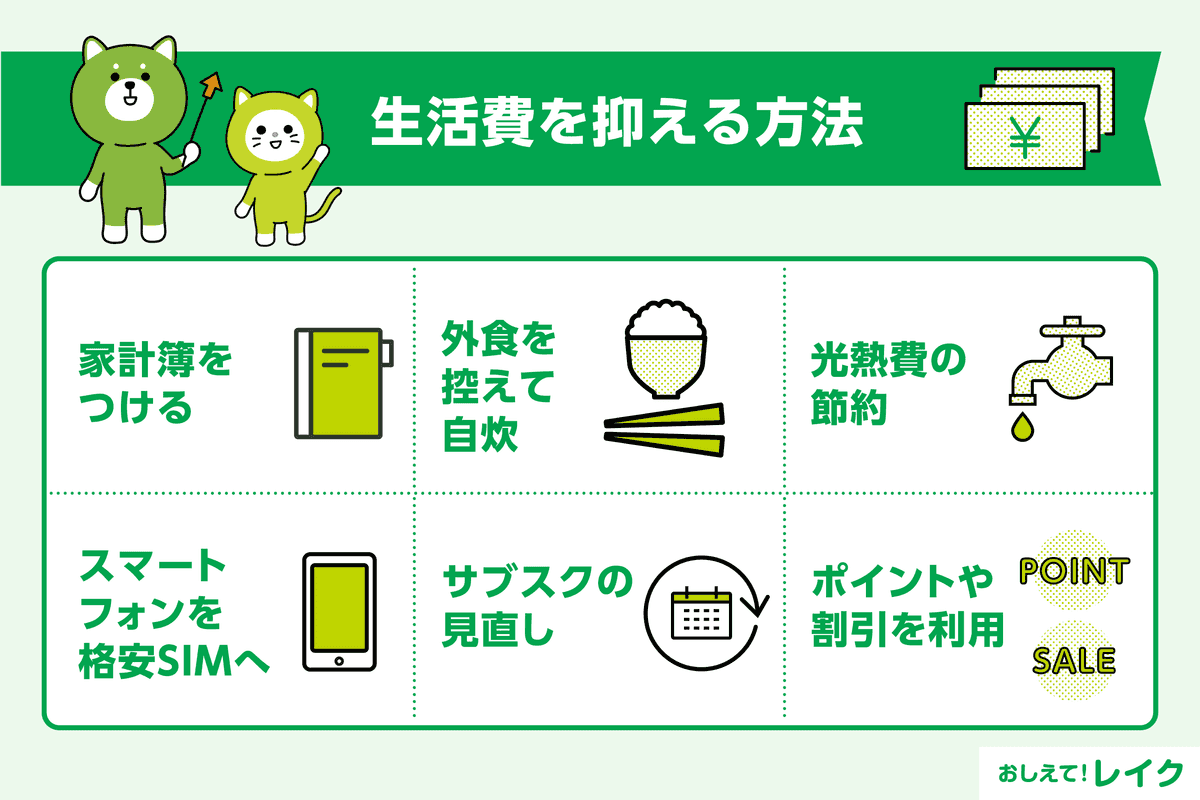 生活費を抑える方法
