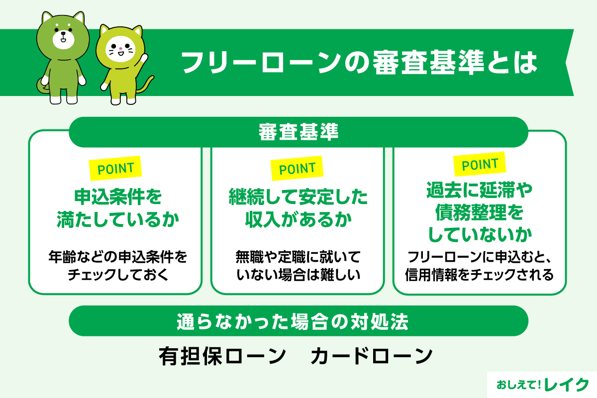 フリーローンの審査基準とは