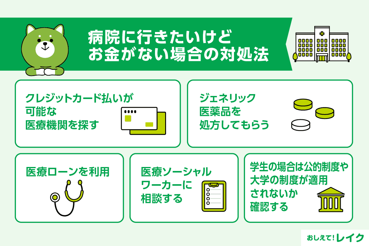 病院に行きたいけどお金がない場合の対処法