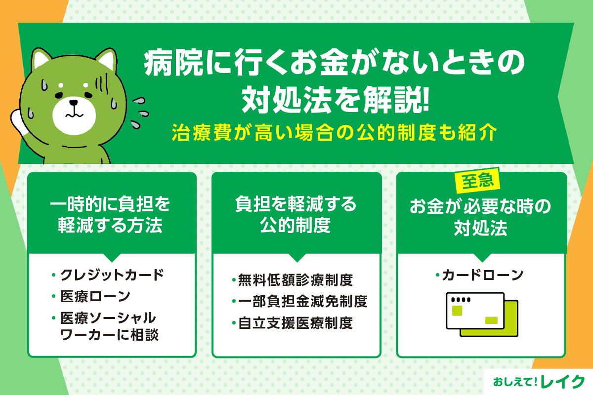 病院に行くお金がないときの対処法を解説！治療費が高い場合の公的制度も紹介