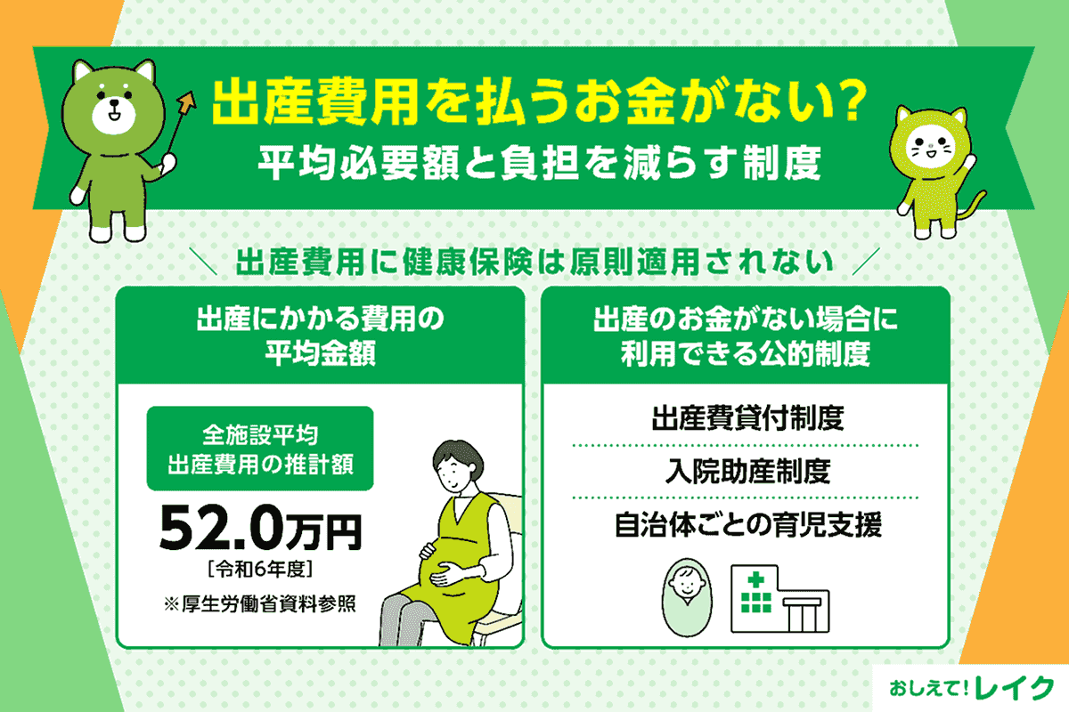 出産費用を払うお金がない？平均必要額と負担を減らす制度
