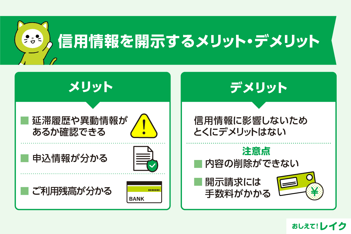 信用情報を開示するメリット・デメリット